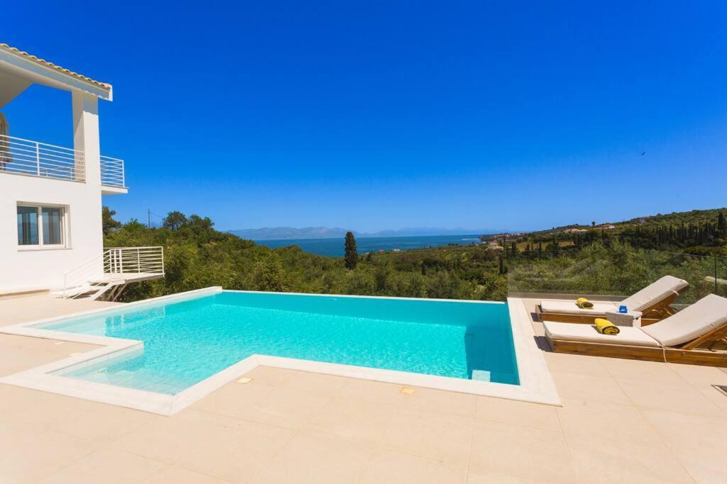 Koroni - Villa Merkouri - Entire Villa With Panoramic View Exterior photo